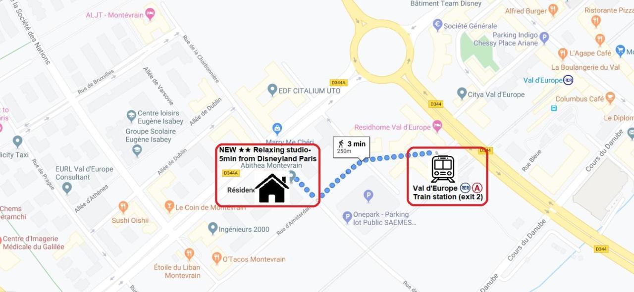 New- Relaxing Studio - 5 Min From Disneyland Paris Montévrain Zewnętrze zdjęcie